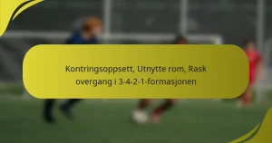 Kontringsoppsett, Utnytte rom, Rask overgang i 3-4-2-1-formasjonen
